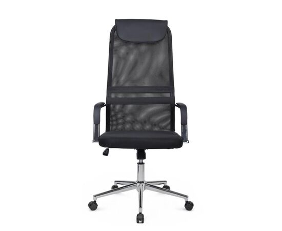Кресло Нэсс RCH 61x72x121/131 NS-206 Чёрный, Основной цвет: Чёрный, Ширина: 61, Высота: 131, Глубина: 72, Максимальная ширина: 61, Максимальная глубина: 72, Максимальная высота: 131, Вес: 12,4, Материал сиденья: ткань, Механизм: топ-ган, Подголовник: хром, с накладками из экокожи в цвет кресла, Цвет сиденья: Черный, Цвет спинки: Черный, Максимальная нагрузка: 120, Материал спинки: экокожа/сетка, Гарантия: 1 год, Страна производитель: Россия, Объем: 0,145, Бренд: РИВА ООО, Артикул для сайта: NS-206, изображение 8post-test
