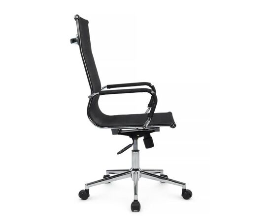Кресло Хьюго RCH 57x56x109/119 6001-1SE Чёрный, Основной цвет: Чёрный, Ширина: 57, Высота: 119, Глубина: 56, Максимальная ширина: 57, Максимальная глубина: 56, Максимальная высота: 119, Вес: 12,6, Материал сиденья: сетка, Механизм: топ-ган, Подголовник: металлические хромированные, с накладками из сетки в цвет кресла, Цвет сиденья: Черный, Цвет спинки: Черный, Максимальная нагрузка: 120, Материал спинки: сетка, Гарантия: 1 год, Страна производитель: Китай, Объем: 0,288, Бренд: РИВА ООО, Артикул для сайта: 6001-1SE, изображение 2post-test