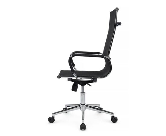 Кресло Хьюго RCH 57x56x109/119 6001-1SE Чёрный, Основной цвет: Чёрный, Ширина: 57, Высота: 119, Глубина: 56, Максимальная ширина: 57, Максимальная глубина: 56, Максимальная высота: 119, Вес: 12,6, Материал сиденья: сетка, Механизм: топ-ган, Подголовник: металлические хромированные, с накладками из сетки в цвет кресла, Цвет сиденья: Черный, Цвет спинки: Черный, Максимальная нагрузка: 120, Материал спинки: сетка, Гарантия: 1 год, Страна производитель: Китай, Объем: 0,288, Бренд: РИВА ООО, Артикул для сайта: 6001-1SE, изображение 6post-test