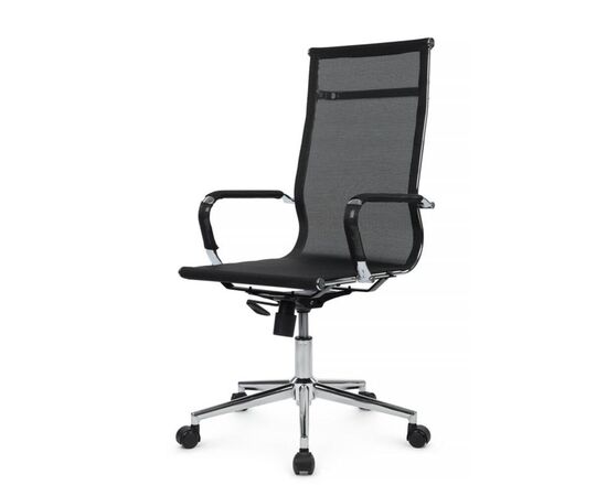 Кресло Хьюго RCH 57x56x109/119 6001-1SE Чёрный, Основной цвет: Чёрный, Ширина: 57, Высота: 119, Глубина: 56, Максимальная ширина: 57, Максимальная глубина: 56, Максимальная высота: 119, Вес: 12,6, Материал сиденья: сетка, Механизм: топ-ган, Подголовник: металлические хромированные, с накладками из сетки в цвет кресла, Цвет сиденья: Черный, Цвет спинки: Черный, Максимальная нагрузка: 120, Материал спинки: сетка, Гарантия: 1 год, Страна производитель: Китай, Объем: 0,288, Бренд: РИВА ООО, Артикул для сайта: 6001-1SE, изображение 7post-test