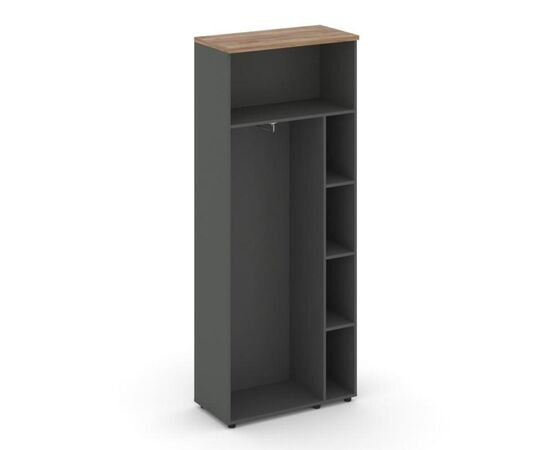 Стайл Проджект Гардероб широкий неглубокий 796x400x1982 SN.GB.E-003 Антрацит NEW/Дуб Табак/Черный Ручки, Основной цвет: Антрацит NEW/Дуб Табак/Черный Ручки, Ширина: 796, Высота: 1982, Глубина: 400, Максимальная ширина: 796, Максимальная глубина: 400, Максимальная высота: 1982, Объем: 0,097, Бренд: РИВА ООО, Артикул для сайта: SN.GB.E-003, изображение 2post-test