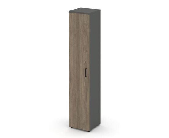 Стайл Проджект Шкаф высокий узкий универсальный 400x400x1982 SN.STU.E-108 Антрацит NEW/Вяз Благородный/Черный Ручки, Основной цвет: Антрацит NEW/Вяз Благородный/Черный Ручки, Ширина: 400, Высота: 1982, Глубина: 400, Максимальная ширина: 400, Максимальная глубина: 400, Максимальная высота: 1982, Объем: 0,054, Бренд: РИВА ООО, Артикул для сайта: SN.STU.E-108, изображение 2post-test