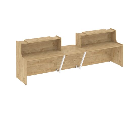 Оникс Ресепшн 3590x766x1187 O.R-K-19 Тиквуд Светлый, Основной цвет: Тиквуд Светлый, Ширина: 3590, Высота: 1187, Глубина: 766, Максимальная ширина: 3590, Максимальная глубина: 766, Максимальная высота: 1187, Бренд: РИВА ООО, Артикул для сайта: O.R-K-19, изображение 2post-test