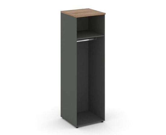 Стайл Проджект Гардероб узкий глубокий 600x600x1982 SN.GB.E-002 Антрацит NEW/Дуб Табак/Черный Ручки, Основной цвет: Антрацит NEW/Дуб Табак/Черный Ручки, Ширина: 600, Высота: 1982, Глубина: 600, Максимальная ширина: 600, Максимальная глубина: 600, Максимальная высота: 1982, Объем: 0,091, Бренд: РИВА ООО, Артикул для сайта: SN.GB.E-002, изображение 2post-test