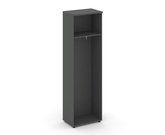 Стайл Проджект Гардероб узкий неглубокий 600x400x1982 SN.GB-001 Антрацит NEW/Черный Ручки, Основной цвет: Антрацит NEW/Черный Ручки, Ширина: 600, Высота: 1982, Глубина: 400, Максимальная ширина: 600, Максимальная глубина: 400, Максимальная высота: 1982, Объем: 0,094, Бренд: РИВА ООО, Артикул для сайта: SN.GB-001, изображение 2post-test