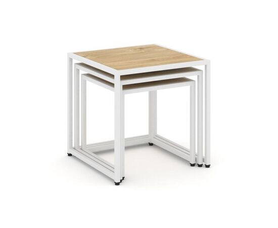 Лофт Стол журнальный 400x400x400 VR.L-SJK-40 Тиквуд Светлый/Металл белый, Основной цвет: Тиквуд Светлый/Металл белый, Ширина: 400, Высота: 400, Глубина: 400, Максимальная ширина: 400, Максимальная глубина: 400, Максимальная высота: 400, Объем: 0,1, Бренд: РИВА ООО, Артикул для сайта: VR.L-SJK-40, изображение 2post-test