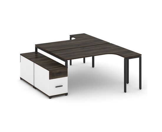 Концепт Рабочая станция с двойной опорной тумбой 1580/1946x2400x750 CN.DSA-304 A Дуб Мали/Белый Бриллиант/Металл Черный, Основной цвет: Дуб Мали/Белый Бриллиант/Металл Черный, Ширина: 1946, Высота: 750, Глубина: 2400, Максимальная ширина: 1946, Максимальная глубина: 2400, Минимальная ширина: 1580, Максимальная высота: 750, Вес: 136,28, Объем: 0,451, Бренд: РИВА ООО, Артикул для сайта: CN.DSA-304 A, изображение 2post-test