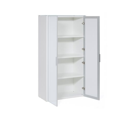 ГАЛА/GALA Шкаф для бумаг 2 двери 96.6x45.2xh171.4 LIB2/980 + LIBW/980 WHITE crvGLASS Белый, Основной цвет: Белый, Ширина: 96,6, Высота: 171,4, Глубина: 45,2, Максимальная ширина: 96,6, Максимальная глубина: 45,2, Максимальная высота: 171,4, Вес: 101,1, Объем: 0,23, Бренд: ЦЕНТРЭКСИМ ООО, Артикул для сайта: LIB2/980 + LIBW/980 WHITE crvGLASS, изображение 2post-test