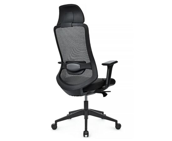 Кресло Гензо 72x72x123/133 8321H-BK Чёрный, Основной цвет: Чёрный, Ширина: 72, Высота: 133, Глубина: 72, Максимальная ширина: 72, Максимальная глубина: 72, Максимальная высота: 133, Вес: 16, Материал сиденья: ткань, Механизм: синхромеханизм со слайдером, Подголовник: пластик 4D, Цвет сиденья: Черный, Цвет спинки: Черный, Материал спинки: сетка, Гарантия: 3 года, Страна производитель: Китай, Максимальная нагрузка: 120, Бренд: РИВА ООО, Артикул для сайта: 8321H-BK, изображение 3post-test