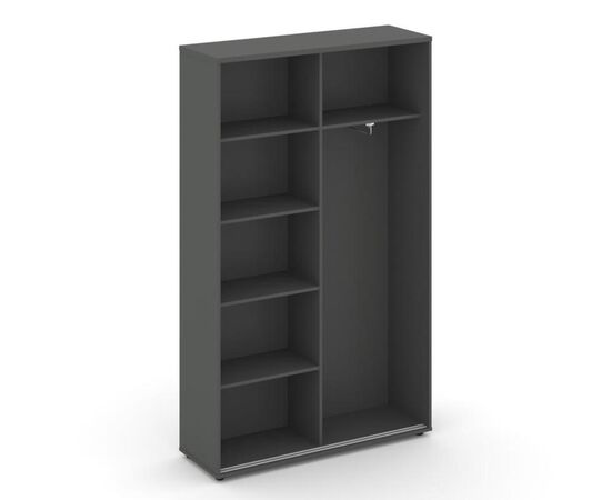 Стайл Проджект Шкаф-купе комбинированный 1200x400x1982 SN.SHK-002 Антрацит NEW/Черный Ручки, Основной цвет: Антрацит NEW/Черный Ручки, Ширина: 1200, Высота: 1982, Глубина: 400, Максимальная ширина: 1200, Максимальная глубина: 400, Максимальная высота: 1982, Объем: 0,167, Бренд: РИВА ООО, Артикул для сайта: SN.SHK-002, изображение 2post-test