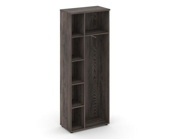 Дюкс Шкаф-гардероб 800x430x2100 DX.GB-001 Каштан Сиерра/Базальт/Ручка Черный Мат.Гл., Основной цвет: Каштан Сиерра/Базальт/Ручка Черный Мат.Гл., Ширина: 800, Высота: 2100, Глубина: 430, Максимальная ширина: 800, Максимальная глубина: 430, Максимальная высота: 2100, Объем: 0,131, Бренд: РИВА ООО, Артикул для сайта: DX.GB-001, изображение 2post-test