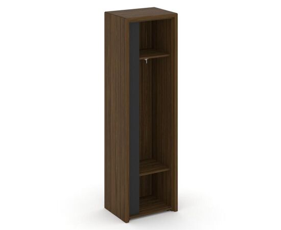 Корнер Гардероб узкий 600x450x2000 COR.GB-1 (R) Орех Лоренцо/Графит, Основной цвет: Орех Лоренцо/Графит, Ширина: 600, Высота: 2000, Глубина: 450, Максимальная ширина: 600, Максимальная глубина: 450, Максимальная высота: 2000, Объем: 0,214, Бренд: РИВА ООО, Артикул: COR.GB-1 (R), изображение 2post-test