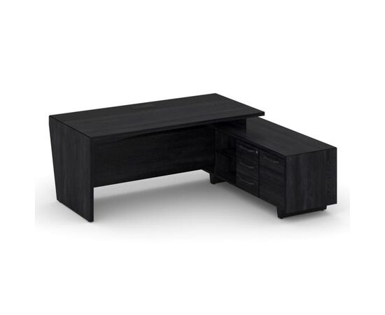 Корнер Стол руководителя с опорной тумбой 2000x1800x750 COR.SRT-20.2(R) Каштан Тоскана/Черный/Металл Черный Гладкий, Основной цвет: Каштан Тоскана/Черный/Металл Черный Гладкий, Ширина: 2000, Высота: 750, Глубина: 1800, Максимальная ширина: 2000, Максимальная глубина: 1800, Максимальная высота: 750, Объем: 0,17, Бренд: РИВА ООО, Артикул: COR.SRT-20.2(R), изображение 2post-test
