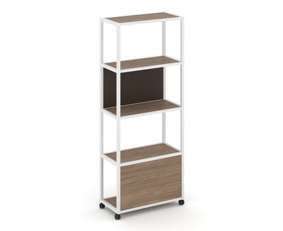 Шелф Мобайл Стеллаж 5 уровней 1 секция 800x400x2000 VR.LT-STK-503.08 Дуб Аризона/Металл Белый/W-25, Основной цвет: Дуб Аризона/Металл Белый/W-25, Ширина: 800, Высота: 2000, Глубина: 400, Максимальная ширина: 800, Максимальная глубина: 400, Максимальная высота: 2000, Объем: 0,121, Бренд: РИВА ООО, Артикул для сайта: VR.LT-STK-503.08, изображение 2post-test