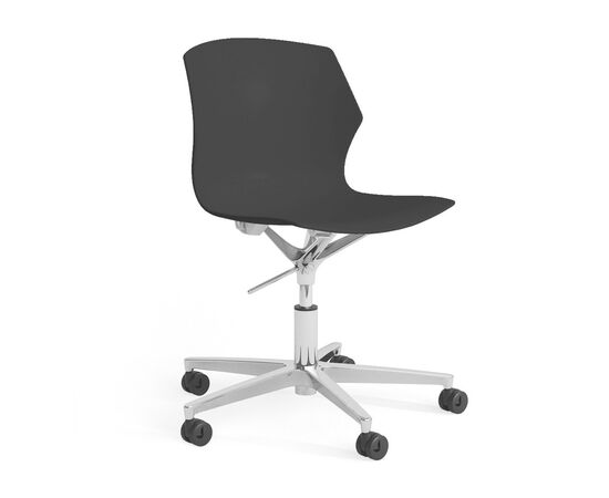 СОЛЕ/SOLE Кресло конфенц пластиковое 43/47x40/54xh82/87 SOLE 223/H E4 Road Чернй/Хром, Минимальная высота: 82, Основной цвет: Чернй/Хром, Ширина: 47, Высота: 87, Глубина: 54, Максимальная ширина: 47, Максимальная глубина: 54, Минимальная ширина: 43, Максимальная высота: 87, Минимальная глубина: 40, Вес: 9,3, Объем: 0,13, Бренд: ЦЕНТРЭКСИМ ООО, Артикул для сайта: SOLE 223/H E4 Road, изображение 2post-test