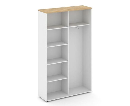 Стайл Проджект Шкаф-купе комбинированный 1200x400x1982 SN.SHK-002 Белый/Тиквуд Светлый/Черный Ручки, Основной цвет: Белый/Тиквуд Светлый/Черный Ручки, Ширина: 1200, Высота: 1982, Глубина: 400, Максимальная ширина: 1200, Максимальная глубина: 400, Максимальная высота: 1982, Объем: 0,167, Бренд: РИВА ООО, Артикул для сайта: SN.SHK-002, изображение 2post-test