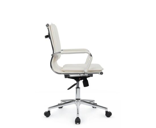 Кресло Хьюго RCH 57x56x92/102 6003-2SE Белый, Основной цвет: Белый, Ширина: 57, Высота: 102, Глубина: 56, Максимальная ширина: 57, Максимальная глубина: 56, Максимальная высота: 102, Вес: 13,9, Материал сиденья: экокожа, Механизм: топ-ган, Подголовник: металлические хромированные, с накладками из экокожи в цвет кресла, Цвет сиденья: Белый, Цвет спинки: Белый, Максимальная нагрузка: 120, Материал спинки: экокожа, Гарантия: 1 год, Страна производитель: Китай, Объем: 0,288, Бренд: РИВА ООО, Артикул для сайта: 6003-2SE, изображение 3post-test