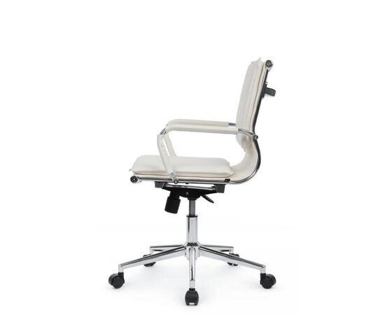 Кресло Хьюго RCH 57x56x92/102 6003-2SE Белый, Основной цвет: Белый, Ширина: 57, Высота: 102, Глубина: 56, Максимальная ширина: 57, Максимальная глубина: 56, Максимальная высота: 102, Вес: 13,9, Материал сиденья: экокожа, Механизм: топ-ган, Подголовник: металлические хромированные, с накладками из экокожи в цвет кресла, Цвет сиденья: Белый, Цвет спинки: Белый, Максимальная нагрузка: 120, Материал спинки: экокожа, Гарантия: 1 год, Страна производитель: Китай, Объем: 0,288, Бренд: РИВА ООО, Артикул для сайта: 6003-2SE, изображение 7post-test