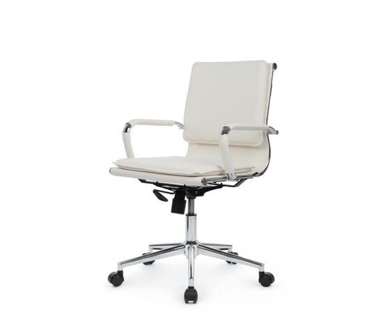 Кресло Хьюго RCH 57x56x92/102 6003-2SE Белый, Основной цвет: Белый, Ширина: 57, Высота: 102, Глубина: 56, Максимальная ширина: 57, Максимальная глубина: 56, Максимальная высота: 102, Вес: 13,9, Материал сиденья: экокожа, Механизм: топ-ган, Подголовник: металлические хромированные, с накладками из экокожи в цвет кресла, Цвет сиденья: Белый, Цвет спинки: Белый, Максимальная нагрузка: 120, Материал спинки: экокожа, Гарантия: 1 год, Страна производитель: Китай, Объем: 0,288, Бренд: РИВА ООО, Артикул для сайта: 6003-2SE, изображение 6post-test