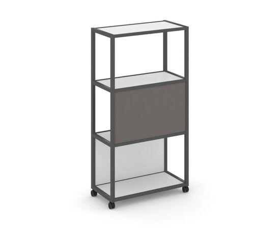 Шелф Мобайл Стеллаж 4 уровня 1 секция 1200x400x1523 VR.LT-STK-403.12 Белый Бриллиант/Металл Антрацит/W-26, Основной цвет: Белый Бриллиант/Металл Антрацит/W-26, Ширина: 1200, Высота: 1523, Глубина: 400, Максимальная ширина: 1200, Максимальная глубина: 400, Максимальная высота: 1523, Объем: 0,097, Бренд: РИВА ООО, Артикул для сайта: VR.LT-STK-403.12, изображение 2post-test
