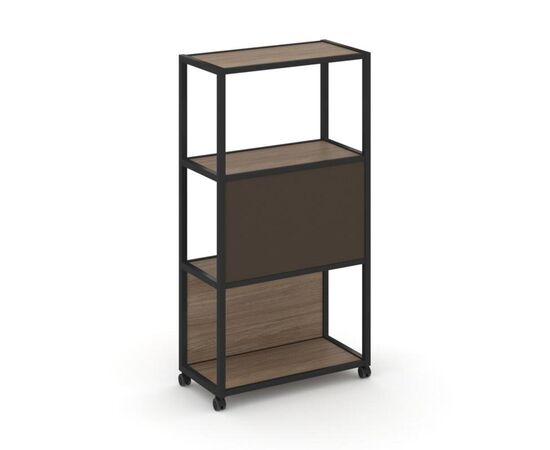 Шелф Мобайл Стеллаж 4 уровня 1 секция 600x400x1523 VR.LT-STK-403.06 Дуб Аризона/Металл Черный/W-25, Основной цвет: Дуб Аризона/Металл Черный/W-25, Ширина: 600, Высота: 1523, Глубина: 400, Максимальная ширина: 600, Максимальная глубина: 400, Максимальная высота: 1523, Объем: 0,076, Бренд: РИВА ООО, Артикул для сайта: VR.LT-STK-403.06, изображение 2post-test