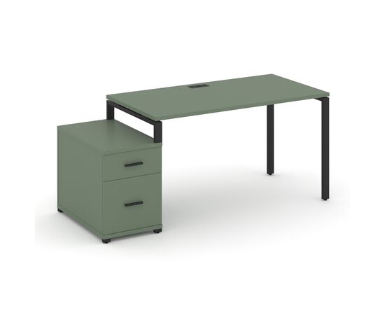 Концепт Стол письменный с 1 опорной тумбой 1380/1746x720x750 CN.SP-307 A Кобо/Металл Черный, Основной цвет: Кобо/Металл Черный, Ширина: 1746, Высота: 750, Глубина: 720, Максимальная ширина: 1746, Максимальная глубина: 720, Минимальная ширина: 1380, Максимальная высота: 750, Вес: 57,21, Объем: 0,175, Бренд: РИВА ООО, Артикул для сайта: CN.SP-307 A, изображение 2post-test