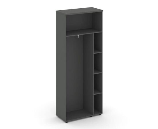 Стайл Проджект Гардероб широкий неглубокий 796x400x1982 SN.GB-003 Антрацит NEW/Черный Ручки, Основной цвет: Антрацит NEW/Черный Ручки, Ширина: 796, Высота: 1982, Глубина: 400, Максимальная ширина: 796, Максимальная глубина: 400, Максимальная высота: 1982, Объем: 0,117, Бренд: РИВА ООО, Артикул для сайта: SN.GB-003, изображение 2post-test