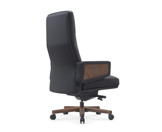 Кресло Рафаэль 68x69x120/125 A2119 Чёрный, Основной цвет: Чёрный, Ширина: 68, Высота: 125, Глубина: 69, Максимальная ширина: 68, Максимальная глубина: 69, Максимальная высота: 125, Вес: 38,8, Материал сиденья: натуральная кожа/экокожа, Механизм: синхромеханизм с фиксацией в 4 положениях, Подголовник: обтянутые кожей в цвет кресла, Цвет сиденья: Черный, Цвет спинки: Черный, Максимальная нагрузка: 250, Материал спинки: натуральная кожа/экокожа, Гарантия: 5 лет, Страна производитель: Китай, Объем: 0,658, Бренд: РИВА ООО, Артикул для сайта: A2119, изображение 3post-test