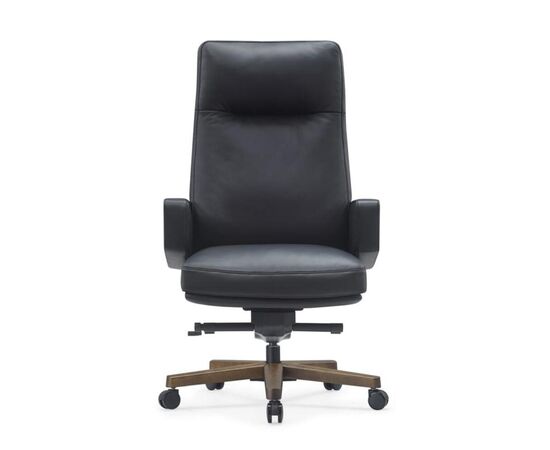 Кресло Рафаэль 68x69x120/125 A2119 Чёрный, Основной цвет: Чёрный, Ширина: 68, Высота: 125, Глубина: 69, Максимальная ширина: 68, Максимальная глубина: 69, Максимальная высота: 125, Вес: 38,8, Материал сиденья: натуральная кожа/экокожа, Механизм: синхромеханизм с фиксацией в 4 положениях, Подголовник: обтянутые кожей в цвет кресла, Цвет сиденья: Черный, Цвет спинки: Черный, Максимальная нагрузка: 250, Материал спинки: натуральная кожа/экокожа, Гарантия: 5 лет, Страна производитель: Китай, Объем: 0,658, Бренд: РИВА ООО, Артикул для сайта: A2119, изображение 5post-test