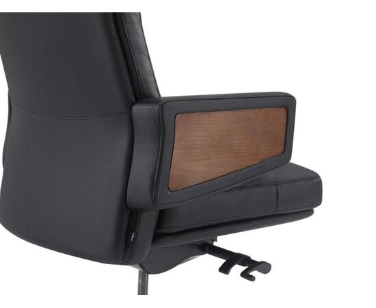 Кресло Рафаэль 68x69x120/125 A2119 Чёрный, Основной цвет: Чёрный, Ширина: 68, Высота: 125, Глубина: 69, Максимальная ширина: 68, Максимальная глубина: 69, Максимальная высота: 125, Вес: 38,8, Материал сиденья: натуральная кожа/экокожа, Механизм: синхромеханизм с фиксацией в 4 положениях, Подголовник: обтянутые кожей в цвет кресла, Цвет сиденья: Черный, Цвет спинки: Черный, Максимальная нагрузка: 250, Материал спинки: натуральная кожа/экокожа, Гарантия: 5 лет, Страна производитель: Китай, Объем: 0,658, Бренд: РИВА ООО, Артикул для сайта: A2119, изображение 8post-test
