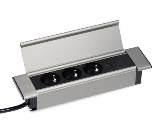 Блок розеток с откидной крышкой 3 розетки USB-A USB-C 260x66x11 G4103Q-2AC.N Серебро/Черный, Основной цвет: Серебро/Черный, Ширина: 260, Высота: 11, Глубина: 66, Максимальная ширина: 260, Максимальная глубина: 66, Максимальная высота: 11, Вес: 0,755, Объем: 0,002, Бренд: РИВА ООО, Артикул для сайта: G4103Q-2AC.N, изображение 3post-test