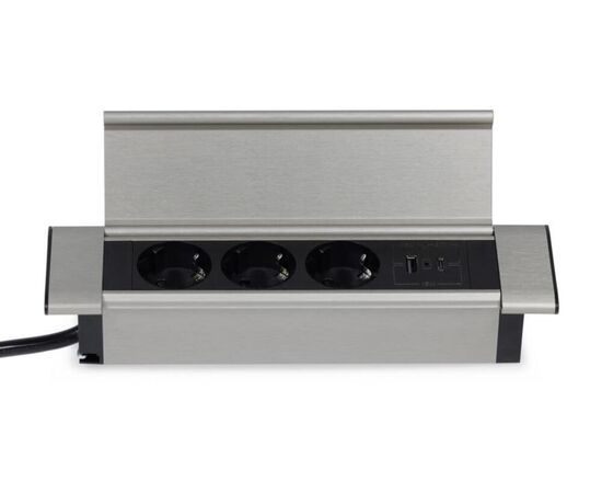 Блок розеток с откидной крышкой 3 розетки USB-A USB-C 260x66x11 G4103Q-2AC.N Серебро/Черный, Основной цвет: Серебро/Черный, Ширина: 260, Высота: 11, Глубина: 66, Максимальная ширина: 260, Максимальная глубина: 66, Максимальная высота: 11, Вес: 0,755, Объем: 0,002, Бренд: РИВА ООО, Артикул для сайта: G4103Q-2AC.N, изображение 4post-test