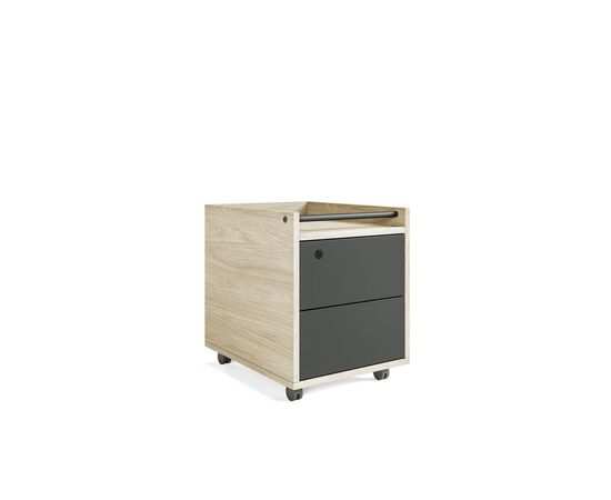 РИНГ/RING Тумба подкатная 2 ящика 40.4x52xh48.9 240T006 DY/DY/15 (7016) ДУБ СВ/ГРАФИТ/АНТРАЦ, Основной цвет: ДУБ СВ/ГРАФИТ/АНТРАЦ, Ширина: 40,4, Высота: 48,9, Глубина: 52, Максимальная ширина: 40,4, Максимальная глубина: 52, Максимальная высота: 48,9, Вес: 24, Объем: 0,105, Бренд: ЦЕНТРЭКСИМ ООО, Артикул для сайта: 240T006 DY/DY/15 (7016), изображение 2post-test