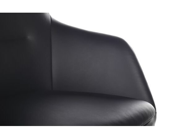 Кресло Соул 68x68x117/123 A1908 Чёрный, Основной цвет: Чёрный, Ширина: 68, Высота: 123, Глубина: 68, Максимальная ширина: 68, Максимальная глубина: 68, Максимальная высота: 123, Вес: 24,2, Материал сиденья: натуральная кожа/экокожа, Механизм: мультиблок, Подголовник: обтянутые кожей в цвет кресла, Цвет сиденья: Черный, Цвет спинки: Черный, Максимальная нагрузка: 250, Материал спинки: натуральная кожа/экокожа, Гарантия: 5 лет, Страна производитель: Китай, Объем: 0,523, Бренд: РИВА ООО, Артикул для сайта: A1908, изображение 7post-test
