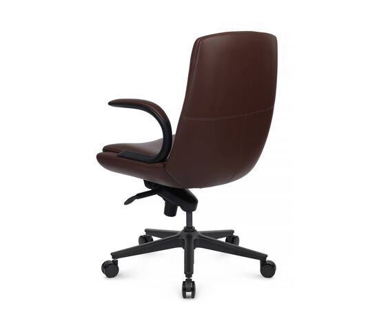 Кресло Данте-M 60x66x105/112 B2561-12 Темно-коричневый, Основной цвет: Темно-коричневый, Ширина: 60, Высота: 112, Глубина: 66, Максимальная ширина: 60, Максимальная глубина: 66, Максимальная высота: 112, Вес: 27, Материал сиденья: экокожа, Механизм: мультиблок, Подголовник: черный нейлон, с накладками из экокожи в цвет кресла, Цвет сиденья: Темно-коричневый, Цвет спинки: Темно-коричневый, Максимальная нагрузка: 150, Материал спинки: экокожа, Гарантия: 5 лет, Страна производитель: Китай, Объем: 0,216, Бренд: РИВА ООО, Артикул для сайта: B2561-12, изображение 5post-test