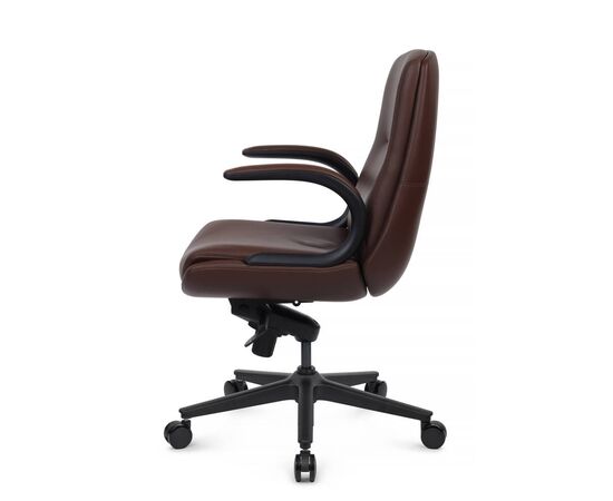 Кресло Данте-M 60x66x105/112 B2561-12 Темно-коричневый, Основной цвет: Темно-коричневый, Ширина: 60, Высота: 112, Глубина: 66, Максимальная ширина: 60, Максимальная глубина: 66, Максимальная высота: 112, Вес: 27, Материал сиденья: экокожа, Механизм: мультиблок, Подголовник: черный нейлон, с накладками из экокожи в цвет кресла, Цвет сиденья: Темно-коричневый, Цвет спинки: Темно-коричневый, Максимальная нагрузка: 150, Материал спинки: экокожа, Гарантия: 5 лет, Страна производитель: Китай, Объем: 0,216, Бренд: РИВА ООО, Артикул для сайта: B2561-12, изображение 6post-test