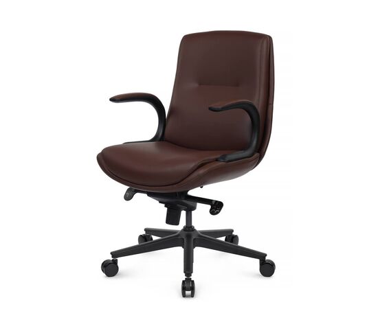 Кресло Данте-M 60x66x105/112 B2561-12 Темно-коричневый, Основной цвет: Темно-коричневый, Ширина: 60, Высота: 112, Глубина: 66, Максимальная ширина: 60, Максимальная глубина: 66, Максимальная высота: 112, Вес: 27, Материал сиденья: экокожа, Механизм: мультиблок, Подголовник: черный нейлон, с накладками из экокожи в цвет кресла, Цвет сиденья: Темно-коричневый, Цвет спинки: Темно-коричневый, Максимальная нагрузка: 150, Материал спинки: экокожа, Гарантия: 5 лет, Страна производитель: Китай, Объем: 0,216, Бренд: РИВА ООО, Артикул для сайта: B2561-12, изображение 7post-test