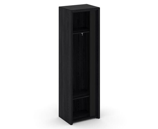 Корнер Гардероб узкий 600x450x2000 COR.GB-1 (L) Каштан Тоскана/Черный, Основной цвет: Каштан Тоскана/Черный, Ширина: 600, Высота: 2000, Глубина: 450, Максимальная ширина: 600, Максимальная глубина: 450, Максимальная высота: 2000, Объем: 0,214, Бренд: РИВА ООО, Артикул: COR.GB-1 (L), изображение 2post-test