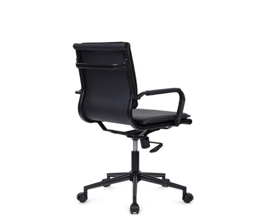 Кресло Хьюго RCH 57x56x92/102 6003-2SEB Черный/Металл черный, Основной цвет: Черный/Металл черный, Ширина: 57, Высота: 102, Глубина: 56, Максимальная ширина: 57, Максимальная глубина: 56, Максимальная высота: 102, Вес: 13,9, Материал сиденья: экокожа, Механизм: топ-ган, Подголовник: черный металл, с накладками из экокожи в цвет кресла, Цвет сиденья: Черный, Цвет спинки: Черный, Максимальная нагрузка: 120, Материал спинки: экокожа, Гарантия: 1 год, Страна производитель: Китай, Объем: 0,288, Бренд: РИВА ООО, Артикул для сайта: 6003-2SEB, изображение 3post-test