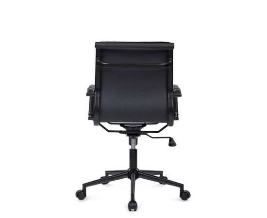 Кресло Хьюго RCH 57x56x92/102 6003-2SEB Черный/Металл черный, Основной цвет: Черный/Металл черный, Ширина: 57, Высота: 102, Глубина: 56, Максимальная ширина: 57, Максимальная глубина: 56, Максимальная высота: 102, Вес: 13,9, Материал сиденья: экокожа, Механизм: топ-ган, Подголовник: черный металл, с накладками из экокожи в цвет кресла, Цвет сиденья: Черный, Цвет спинки: Черный, Максимальная нагрузка: 120, Материал спинки: экокожа, Гарантия: 1 год, Страна производитель: Китай, Объем: 0,288, Бренд: РИВА ООО, Артикул для сайта: 6003-2SEB, изображение 4post-test