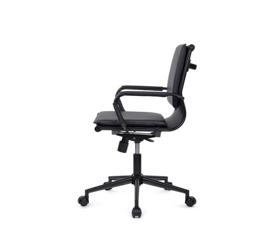 Кресло Хьюго RCH 57x56x92/102 6003-2SEB Черный/Металл черный, Основной цвет: Черный/Металл черный, Ширина: 57, Высота: 102, Глубина: 56, Максимальная ширина: 57, Максимальная глубина: 56, Максимальная высота: 102, Вес: 13,9, Материал сиденья: экокожа, Механизм: топ-ган, Подголовник: черный металл, с накладками из экокожи в цвет кресла, Цвет сиденья: Черный, Цвет спинки: Черный, Максимальная нагрузка: 120, Материал спинки: экокожа, Гарантия: 1 год, Страна производитель: Китай, Объем: 0,288, Бренд: РИВА ООО, Артикул для сайта: 6003-2SEB, изображение 6post-test