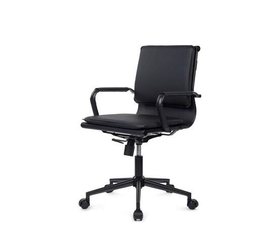 Кресло Хьюго RCH 57x56x92/102 6003-2SEB Черный/Металл черный, Основной цвет: Черный/Металл черный, Ширина: 57, Высота: 102, Глубина: 56, Максимальная ширина: 57, Максимальная глубина: 56, Максимальная высота: 102, Вес: 13,9, Материал сиденья: экокожа, Механизм: топ-ган, Подголовник: черный металл, с накладками из экокожи в цвет кресла, Цвет сиденья: Черный, Цвет спинки: Черный, Максимальная нагрузка: 120, Материал спинки: экокожа, Гарантия: 1 год, Страна производитель: Китай, Объем: 0,288, Бренд: РИВА ООО, Артикул для сайта: 6003-2SEB, изображение 7post-test