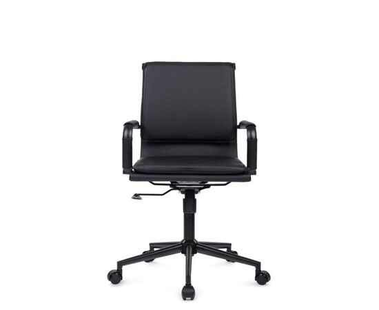 Кресло Хьюго RCH 57x56x92/102 6003-2SEB Черный/Металл черный, Основной цвет: Черный/Металл черный, Ширина: 57, Высота: 102, Глубина: 56, Максимальная ширина: 57, Максимальная глубина: 56, Максимальная высота: 102, Вес: 13,9, Материал сиденья: экокожа, Механизм: топ-ган, Подголовник: черный металл, с накладками из экокожи в цвет кресла, Цвет сиденья: Черный, Цвет спинки: Черный, Максимальная нагрузка: 120, Материал спинки: экокожа, Гарантия: 1 год, Страна производитель: Китай, Объем: 0,288, Бренд: РИВА ООО, Артикул для сайта: 6003-2SEB, изображение 8post-test