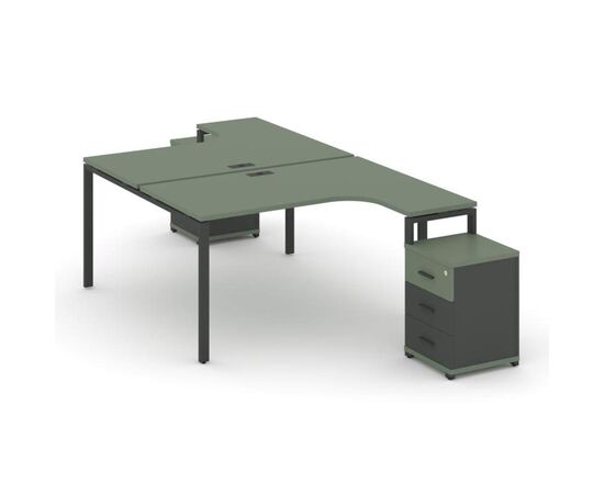 Концепт Рабочая станция с 2 опорными тумбами 1580x2400x750 CN.DSA-306 A Кобо/Антрацит NEW/Металл Антрацит, Основной цвет: Кобо/Антрацит NEW/Металл Антрацит, Ширина: 1580, Высота: 750, Глубина: 2400, Максимальная ширина: 1580, Максимальная глубина: 2400, Максимальная высота: 750, Вес: 120,68, Объем: 0,384, Бренд: РИВА ООО, Артикул для сайта: CN.DSA-306 A, изображение 2post-test
