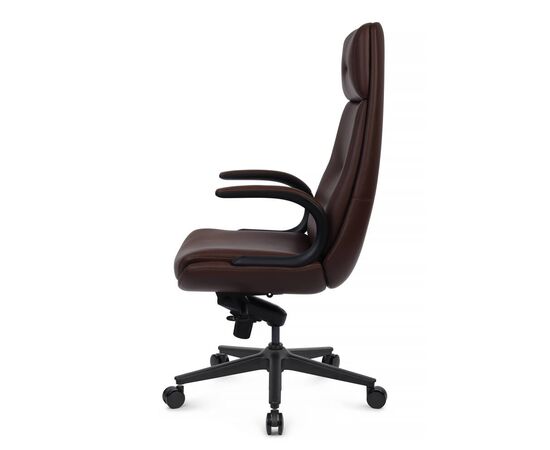 Кресло Данте 60x66x120/127 A2561-12 Темно-коричневый, Основной цвет: Темно-коричневый, Ширина: 60, Высота: 127, Глубина: 66, Максимальная ширина: 60, Максимальная глубина: 66, Максимальная высота: 127, Вес: 30,2, Материал сиденья: экокожа, Механизм: мультиблок, Подголовник: черный нейлон, с накладками из экокожи в цвет кресла, Цвет сиденья: Темно-коричневый, Цвет спинки: Темно-коричневый, Максимальная нагрузка: 150, Материал спинки: экокожа, Гарантия: 5 лет, Страна производитель: Китай, Объем: 0,268, Бренд: РИВА ООО, Артикул для сайта: A2561-12, изображение 6post-test