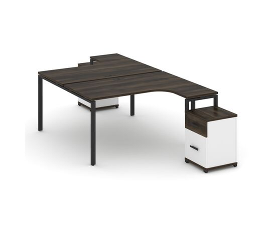 Концепт Рабочая станция с 2 опорными тумбами 1380x2400/3532x750 CN.DSA-307 A Дуб Мали/Белый Бриллиант/Металл Черный, Основной цвет: Дуб Мали/Белый Бриллиант/Металл Черный, Ширина: 1380, Высота: 750, Глубина: 3532, Максимальная ширина: 1380, Максимальная глубина: 3532, Максимальная высота: 750, Минимальная глубина: 2400, Вес: 112,39, Объем: 0,361, Бренд: РИВА ООО, Артикул для сайта: CN.DSA-307 A, изображение 2post-test