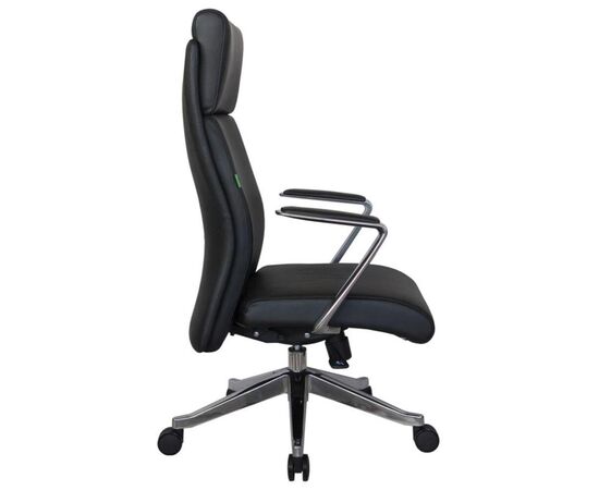 Кресло Дали 67x65x115/123 A1511 Чёрный, Основной цвет: Чёрный, Ширина: 67, Высота: 123, Глубина: 65, Максимальная ширина: 67, Максимальная глубина: 65, Максимальная высота: 123, Вес: 26,9, Материал сиденья: натуральная кожа/экокожа, Механизм: синхромеханизм, Подголовник: алюминий, с накладками из кожи в цвет кресла, Цвет сиденья: Черный, Цвет спинки: Черный, Максимальная нагрузка: 150, Материал спинки: натуральная кожа/экокожа, Гарантия: 5 лет, Страна производитель: Китай, Объем: 0,23, Бренд: РИВА ООО, Артикул для сайта: A1511, изображение 3post-test