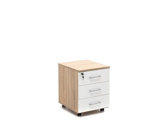ТУР/TOUR Тумба подкатная базовая 41x50xh56 80T004 DLDFDLDFW3W3 alum Дуб Калиф/Белый, Основной цвет: Дуб Калиф/Белый, Ширина: 41, Высота: 56, Глубина: 50, Максимальная ширина: 41, Максимальная глубина: 50, Максимальная высота: 56, Вес: 23,7, Объем: 0,113, Бренд: ЦЕНТРЭКСИМ ООО, Артикул для сайта: 80T004 DLDFDLDFW3W3 alum, изображение 2post-test