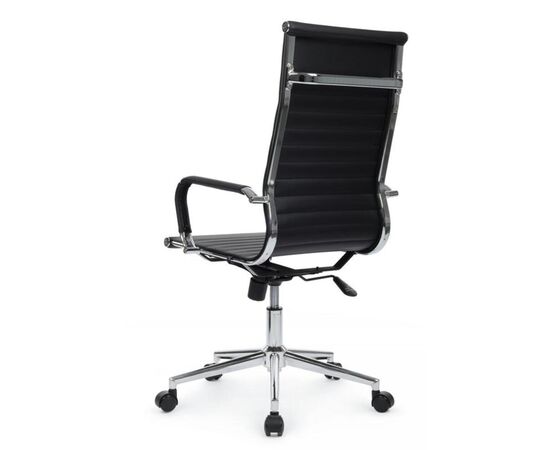 Кресло Хьюго RCH 57x56x109/119 6002-1SE Чёрный, Основной цвет: Чёрный, Ширина: 57, Высота: 119, Глубина: 56, Максимальная ширина: 57, Максимальная глубина: 56, Максимальная высота: 119, Вес: 12,6, Материал сиденья: экокожа, Механизм: топ-ган, Подголовник: металлические хромированные, с накладками из экокожи в цвет кресла, Цвет сиденья: Черный, Цвет спинки: Черный, Максимальная нагрузка: 120, Материал спинки: экокожа, Гарантия: 1 год, Страна производитель: Китай, Объем: 0,288, Бренд: РИВА ООО, Артикул для сайта: 6002-1SE, изображение 5post-test