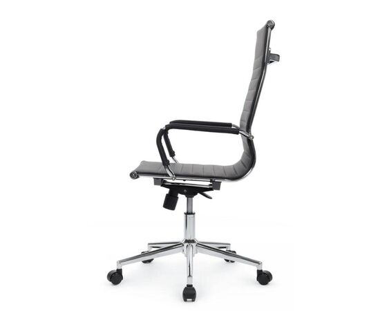 Кресло Хьюго RCH 57x56x109/119 6002-1SE Чёрный, Основной цвет: Чёрный, Ширина: 57, Высота: 119, Глубина: 56, Максимальная ширина: 57, Максимальная глубина: 56, Максимальная высота: 119, Вес: 12,6, Материал сиденья: экокожа, Механизм: топ-ган, Подголовник: металлические хромированные, с накладками из экокожи в цвет кресла, Цвет сиденья: Черный, Цвет спинки: Черный, Максимальная нагрузка: 120, Материал спинки: экокожа, Гарантия: 1 год, Страна производитель: Китай, Объем: 0,288, Бренд: РИВА ООО, Артикул для сайта: 6002-1SE, изображение 6post-test